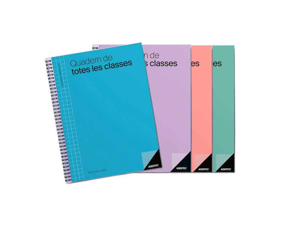CUADERNO DE TODAS LAS CLASES PROFESORADO CATALAN ADDITIO 136 PAGINAS SEMANA VISTA COLOR AZUL 225X310 MM