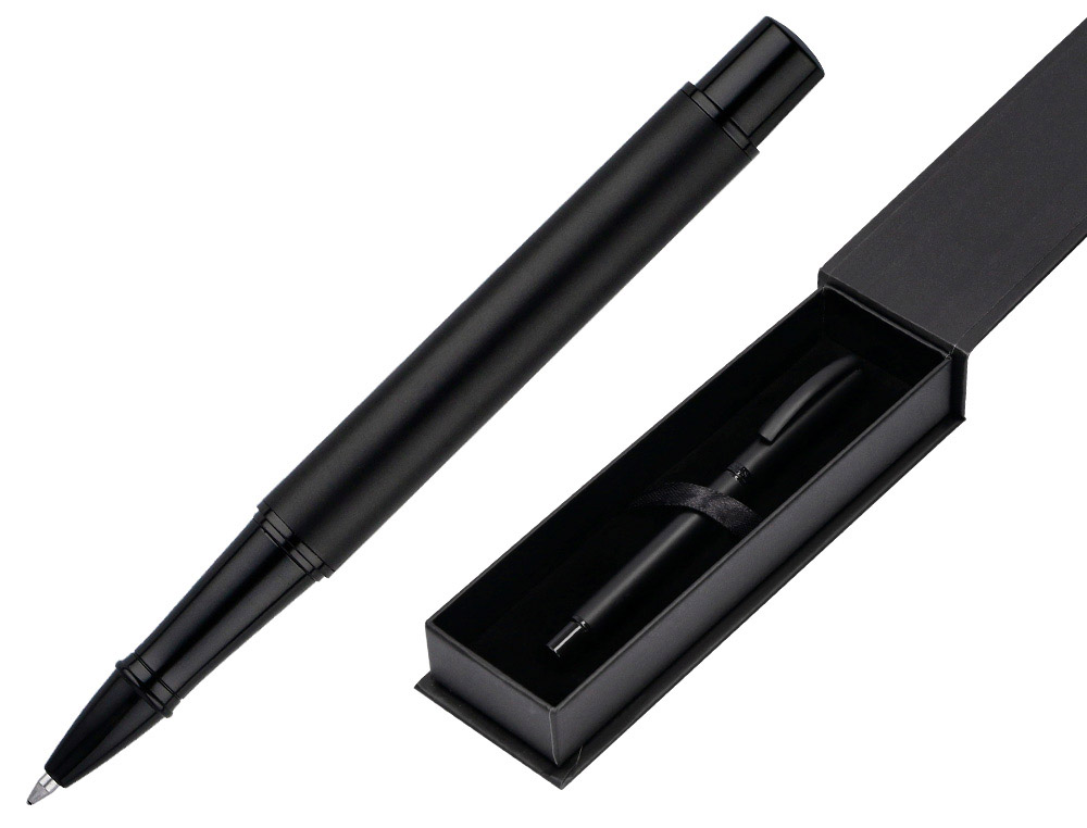 ROLLER BELIUS TURBO ALUMINIO COLOR NEGRO TINTA AZUL CAJA DE DISEO