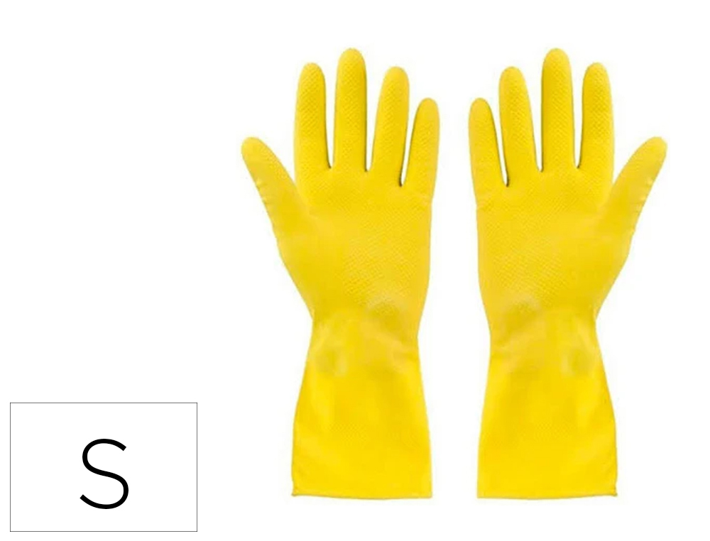 GUANTES DE LATEX SATINADOS CON RELIEVE ANTI DESLIZANTE SIN POLVO PAR TALLA PEQUEA