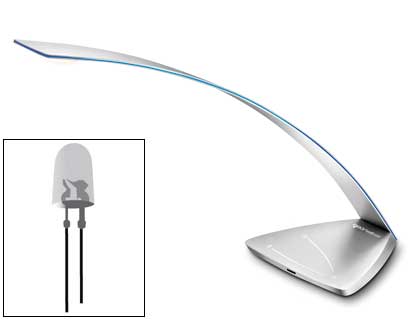 LAMPARA DE ESCRITORIO CEP LED 9,5W 530LM BRILLO REGULABLE CABEZA ORIENTABLE CON PUERTO USB GRIS METALIZADO
