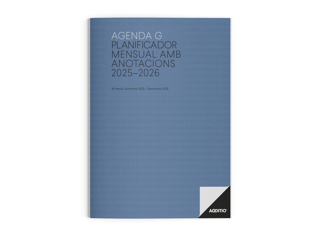 AGENDA G MES VISTA CATALAN ADDITIO PLANIFICADOR 16 MESES 195X285 MM COLORES SURTIDOS
