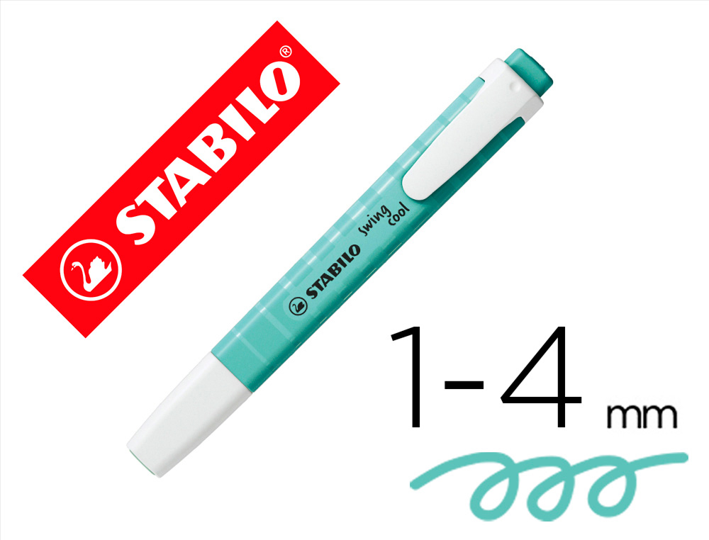 ROTULADOR STABILO FLUORESCENTE SWING COOL PASTEL TURQUESA