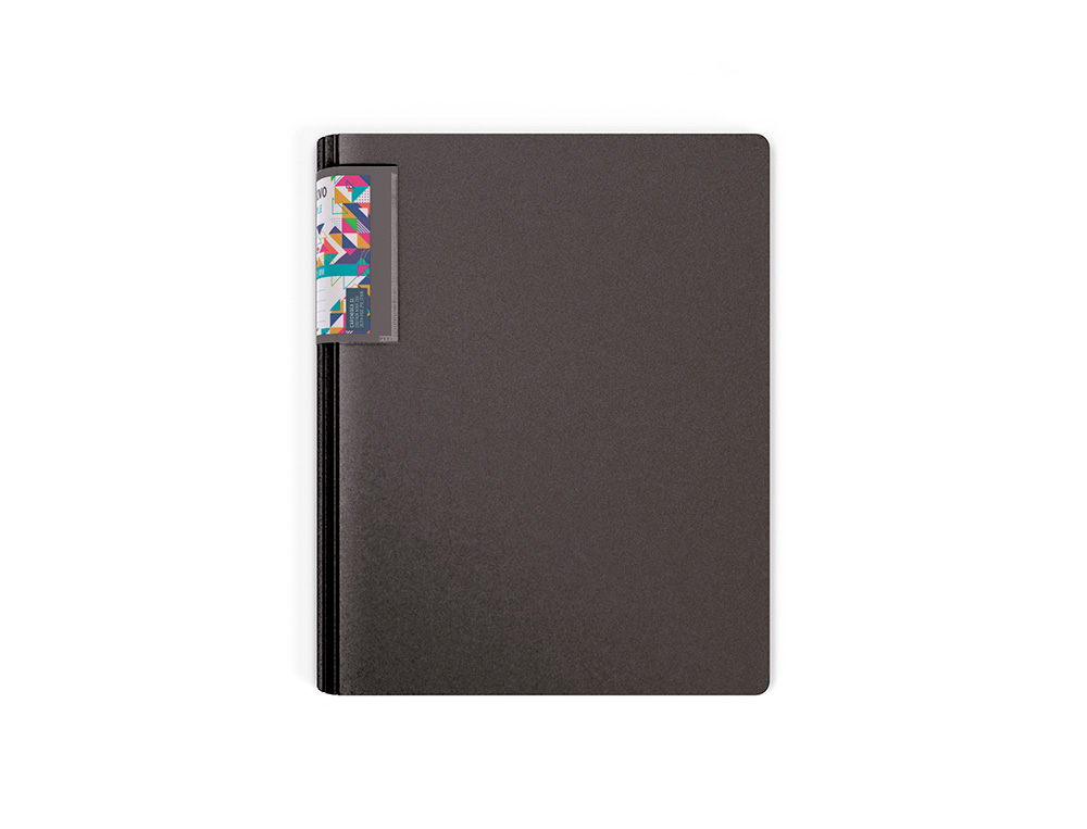 CARPETA CARCHIVO 4 ANILLAS 40 MM DIN A4 POLIPROPILENO FOAM 360 STYLE LOMO CURVO NEGRO
