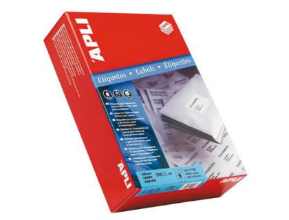 ETIQUETA ADHESIVA APLI 1787 TAMAÑO 210X148 MM PARA FOTOCOPIADORA LASER INK-JET CAJA 500 HOJAS DIN A4
