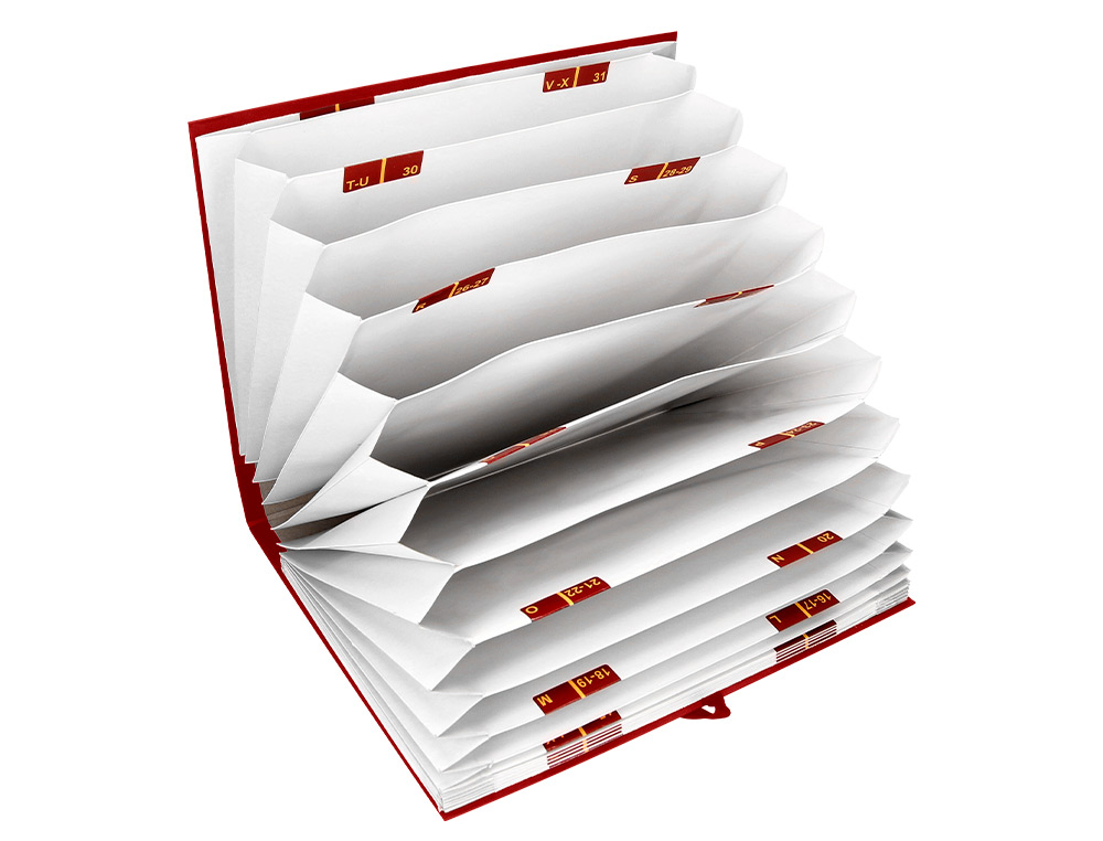 CARPETA FUELLE LIDERPAPEL FOLIO CARTON FORRADO BURDEOS