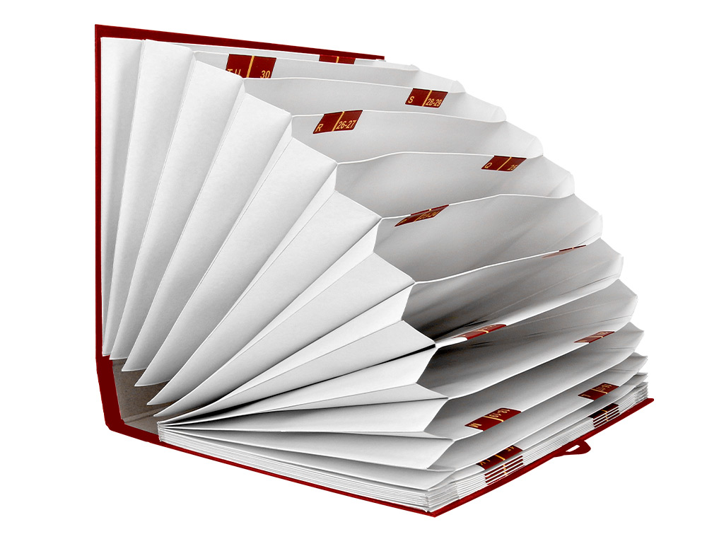 CARPETA FUELLE LIDERPAPEL FOLIO CARTON FORRADO BURDEOS