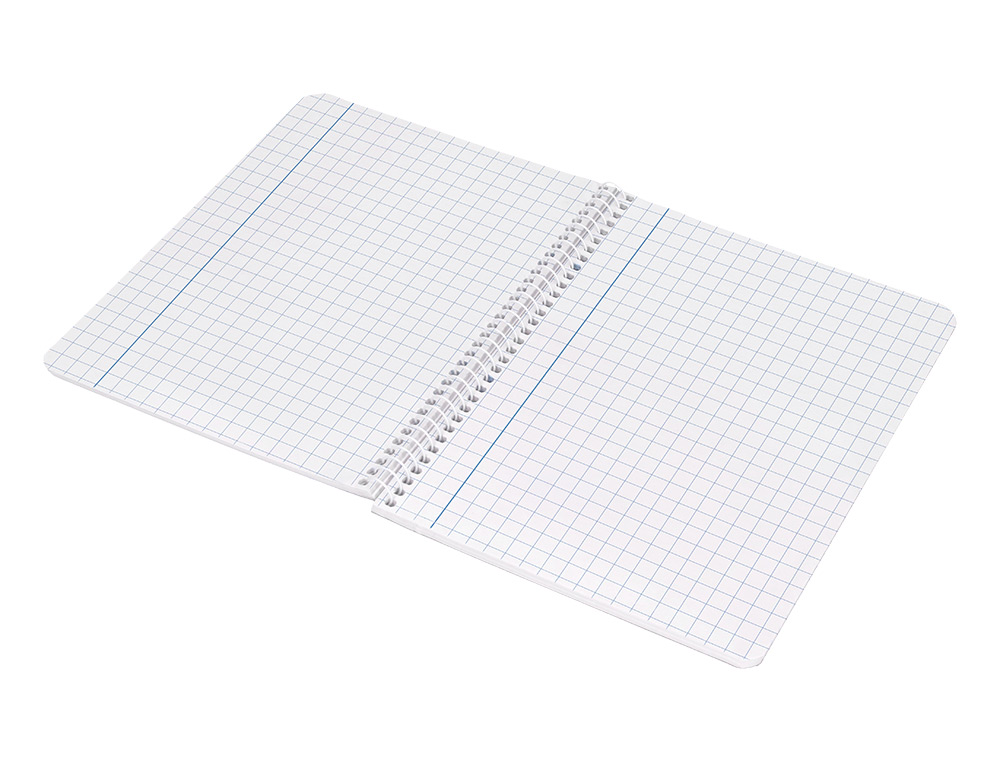CUADERNO ESPIRAL LIDERPAPEL CUARTO WITTY TAPA DURA 80H 75GR CUADRO 8MM CON MARGEN COLORES SURTIDOS