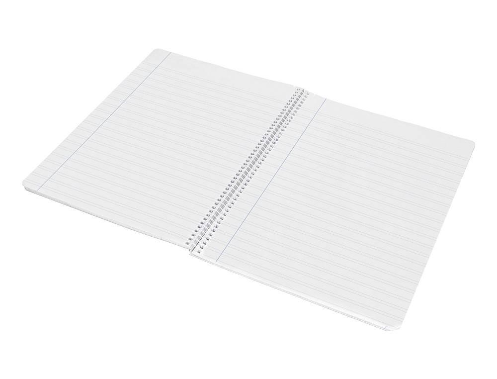 CUADERNO ESPIRAL LIDERPAPEL A4 WONDER TAPA PLASTICO 80H 90GR PAUTA ANCHA 3,5MM CON MARGEN COLORES SURTIDOS
