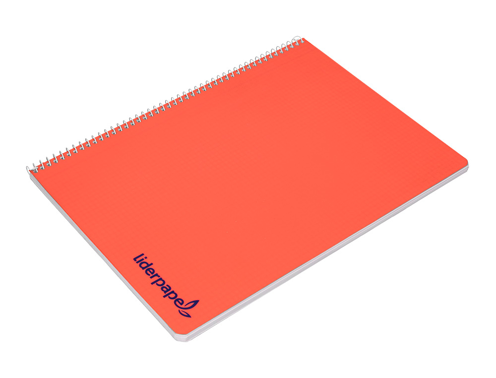 CUADERNO ESPIRAL LIDERPAPEL A4 WONDER TAPA PLASTICO 80H 90GR PAUTA ANCHA 3,5MM CON MARGEN COLORES SURTIDOS
