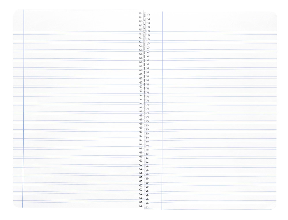 CUADERNO ESPIRAL LIDERPAPEL A4 WONDER TAPA PLASTICO 80H 90GR PAUTA ANCHA 3,5MM CON MARGEN COLORES SURTIDOS