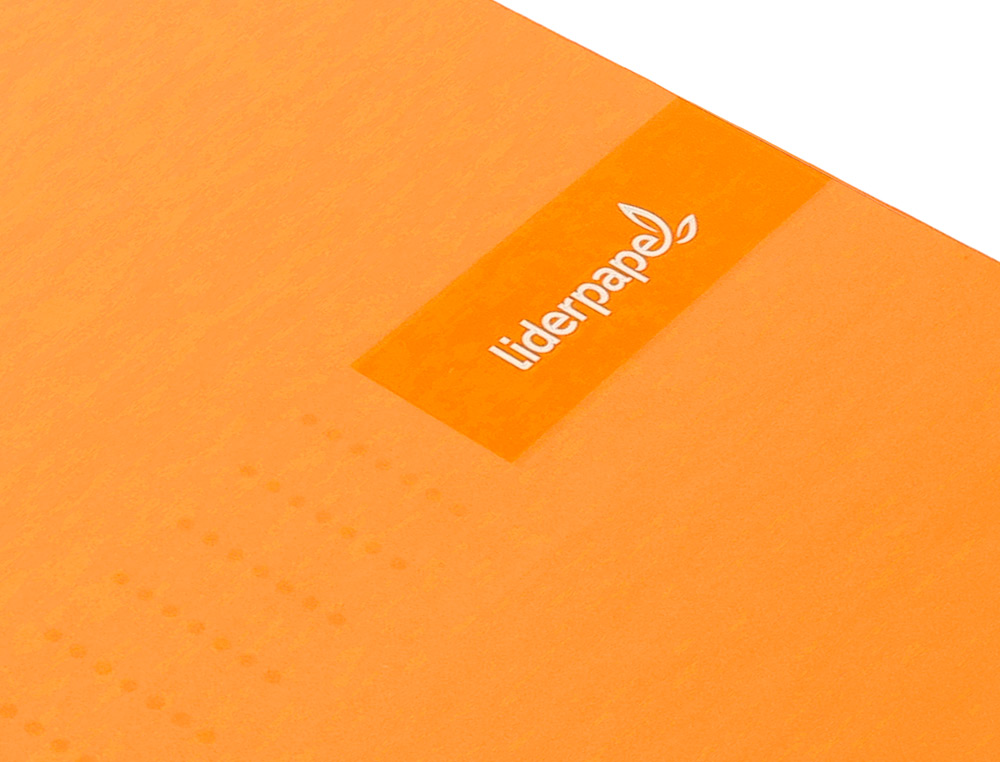 CUADERNO ESPIRAL LIDERPAPEL A5 MICRO CRAFTY TAPA FORRADA 120H 90GR CUADRO 5MM 5 BANDAS 6 TALADROS COLOR NARANJA