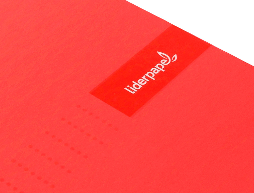 CUADERNO ESPIRAL LIDERPAPEL A5 MICRO CRAFTY TAPA FORRADA 120H 90GR CUADRO 5MM 5 BANDAS 6 TALADROS COLOR ROJO