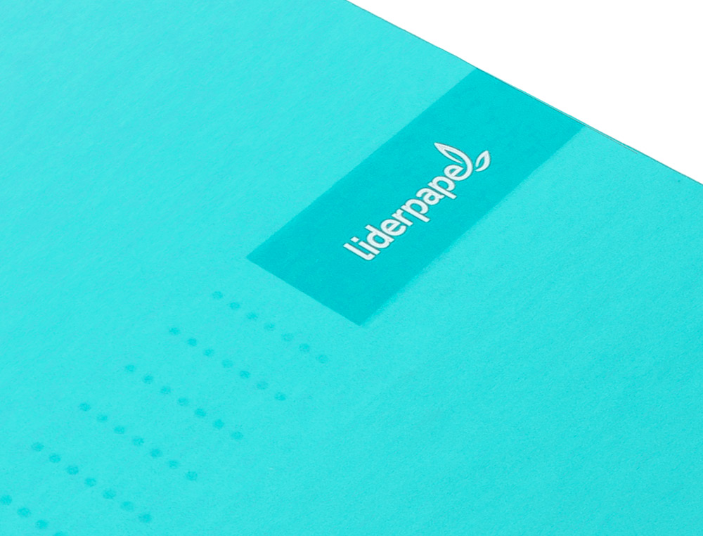CUADERNO ESPIRAL LIDERPAPEL A5 MICRO CRAFTY TAPA FORRADA 120H 90 GR CUADRO 5MM 5 BANDAS6 TALADROS COLOR TURQUESA