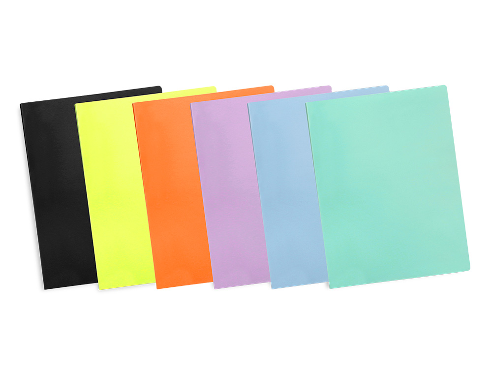 CARPETA LIDERPAPEL ESCAPARATE 10 FUNDAS POLIPROPILENO DIN A4 CELESTE OPACO