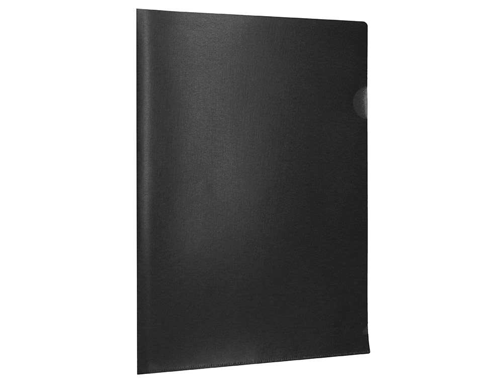 CARPETA LIDERPAPEL DOSSIER UERO POLIPROPILENO DIN A4 NEGRO OPACO 20 HOJAS