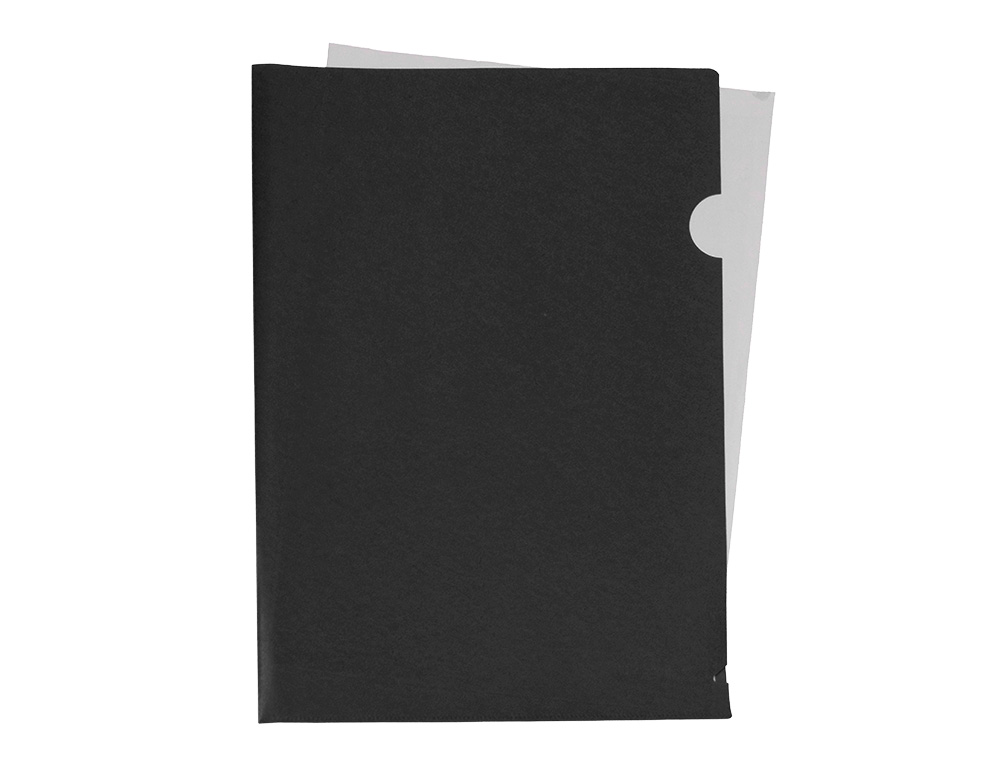 CARPETA LIDERPAPEL DOSSIER UERO POLIPROPILENO DIN A4 NEGRO OPACO 20 HOJAS