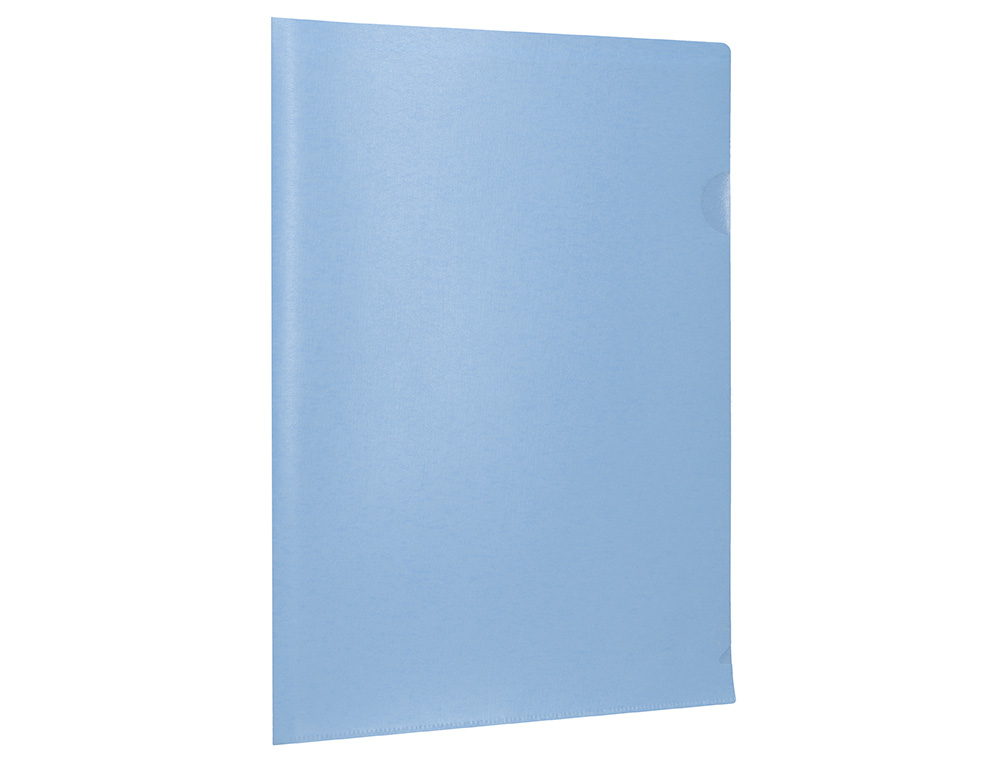 CARPETA LIDERPAPEL DOSSIER UERO POLIPROPILENO DIN A4 CELESTE OPACO 20 HOJAS