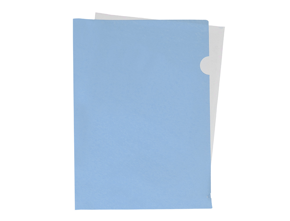 CARPETA LIDERPAPEL DOSSIER UERO POLIPROPILENO DIN A4 CELESTE OPACO 20 HOJAS