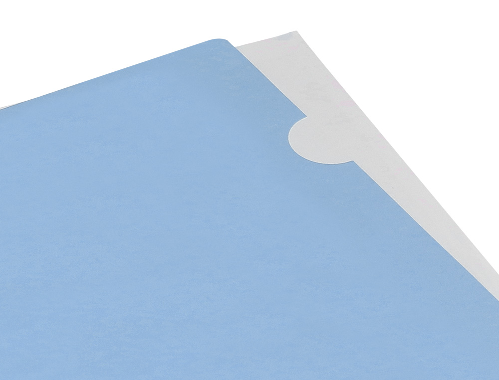 CARPETA LIDERPAPEL DOSSIER UERO POLIPROPILENO DIN A4 CELESTE OPACO 20 HOJAS