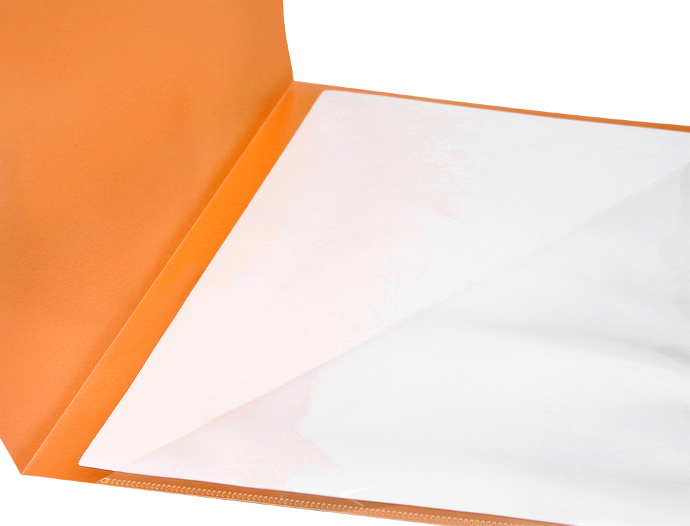 CARPETA LIDERPAPEL DOSSIER A4 UERO NARANJA FLUOR OPACO