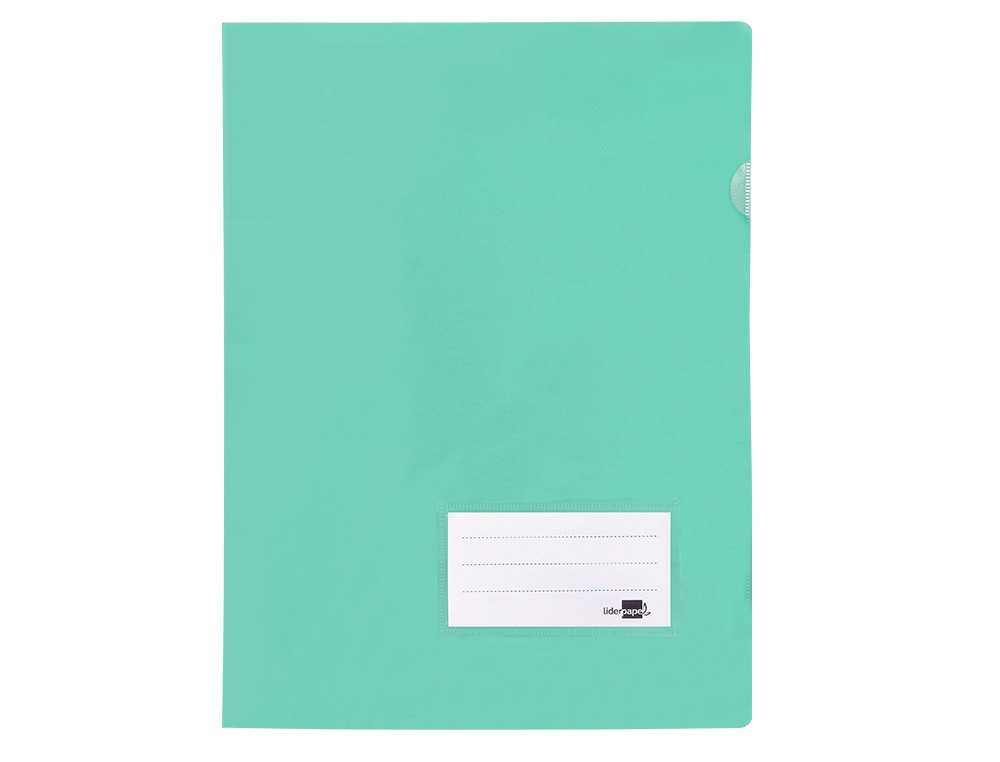 CARPETA LIDERPAPEL DOSSIER A4 UERO VERDE MANZANA OPACO