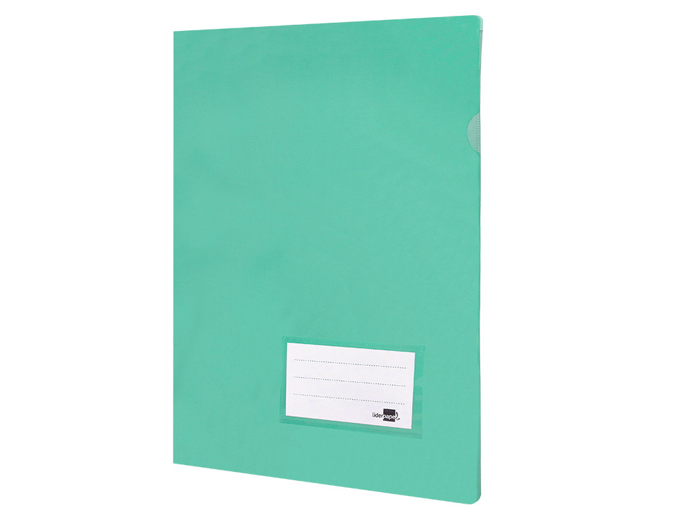 CARPETA LIDERPAPEL DOSSIER A4 UERO VERDE MANZANA OPACO