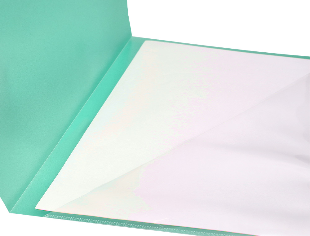 CARPETA LIDERPAPEL DOSSIER A4 UERO VERDE MANZANA OPACO