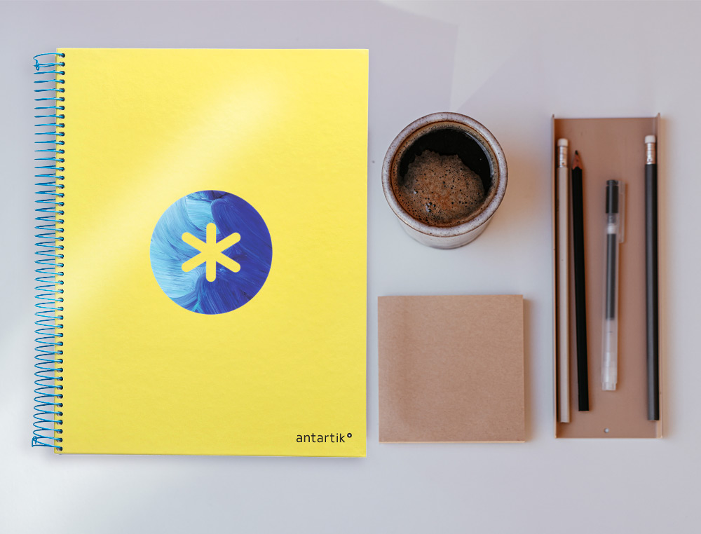 CUADERNO ESPIRAL LIDERPAPEL A4 MICRO ANTARTIK TAPA FORRADA120H 100 GR CUADRO 5 BANDA 4 TALADROS TRENDING AMARILLO