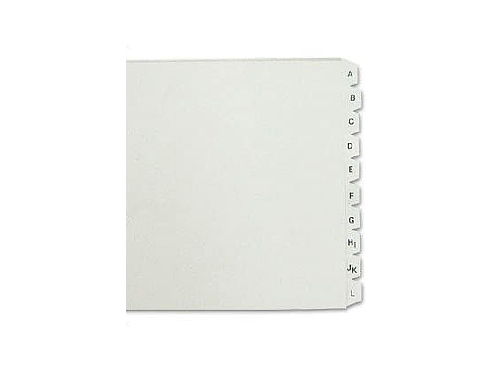 SEPARADOR ALFABETICO MULTIFIN 3003 PLASTICO CUARTO APAISADO