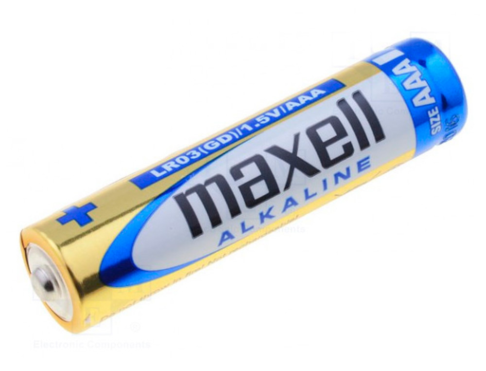 PILA MAXELL ALCALINA 1.5 V TIPO AAA LR03 BLISTER DE 4 UNIDADES