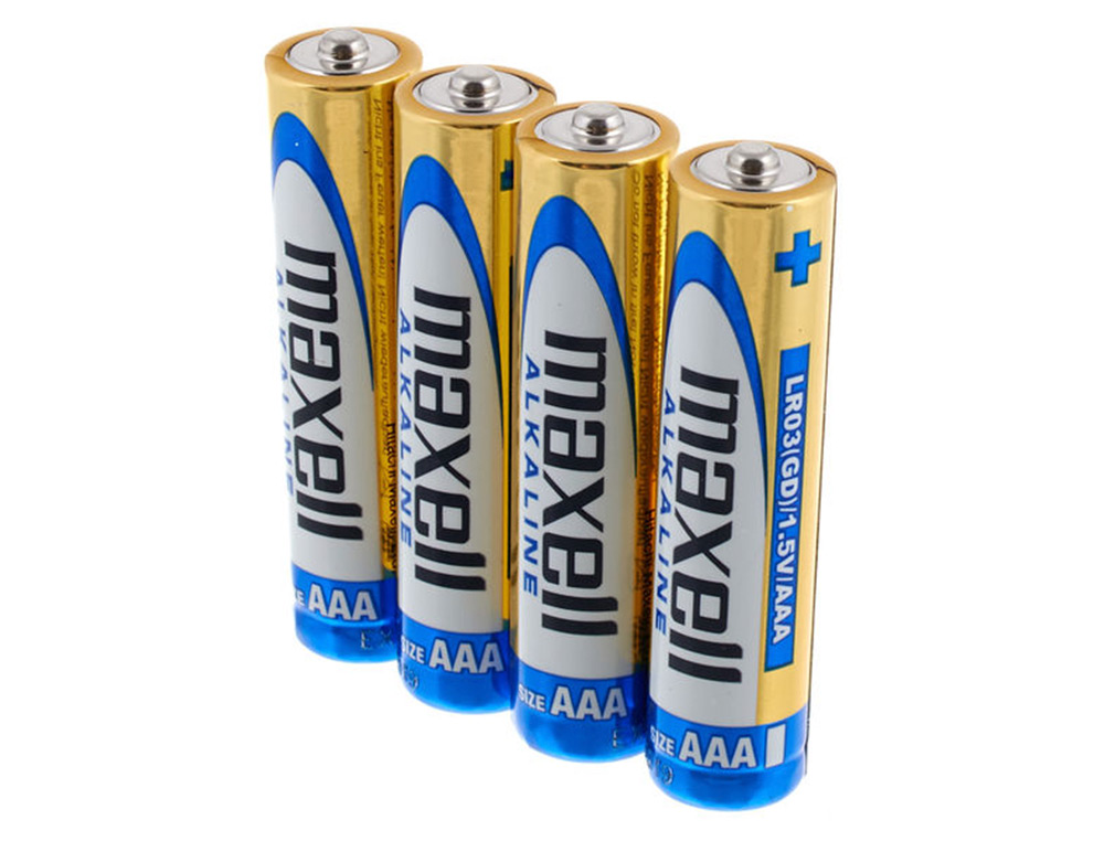 PILA MAXELL ALCALINA 1.5 V TIPO AAA LR03 BLISTER DE 4 UNIDADES