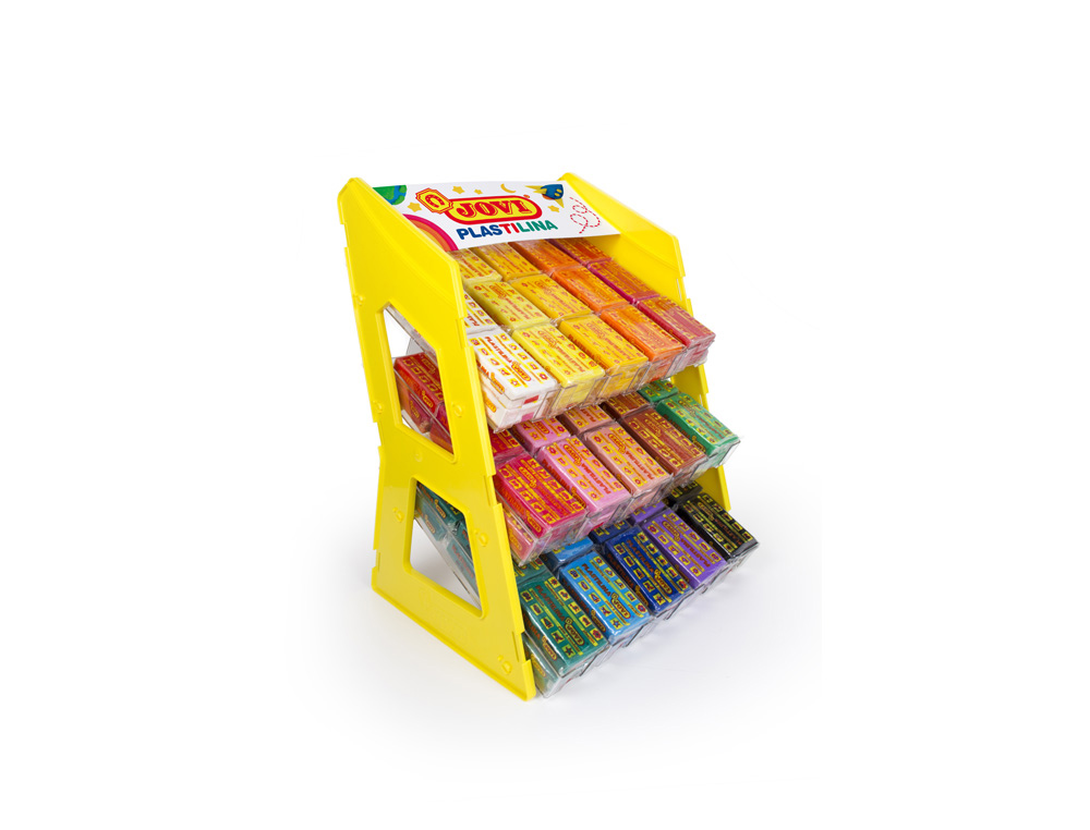 PLASTILINA JOVI 70 EXPOSITOR SOBREMESA 180 UNIDADES COLORES SURTIDOS