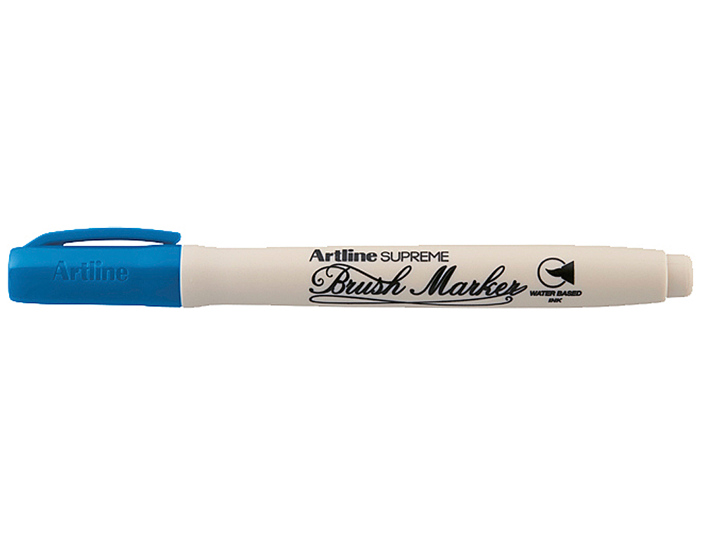 ROTULADOR ARTLINE SUPREME BRUSH PINTURA BASE DE AGUA PUNTA TIPO PINCEL TRAZO VARIABLE AZUL