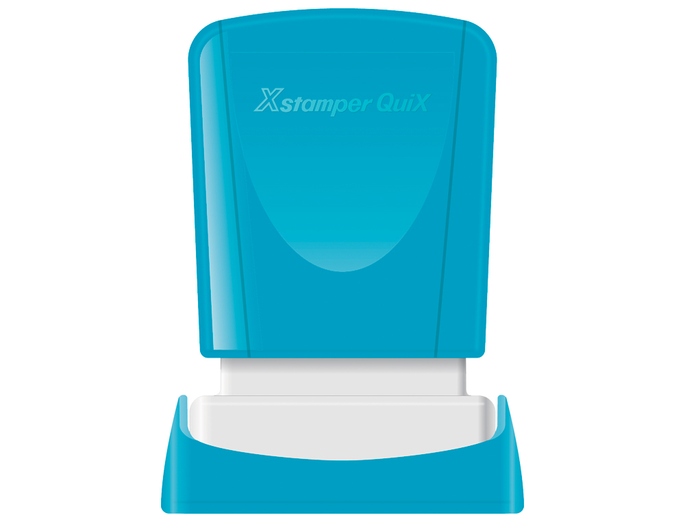 SELLO X'STAMPER QUIX PERSONALIZABLE COLOR AZUL MEDIDAS 11X25 MM Q-04
