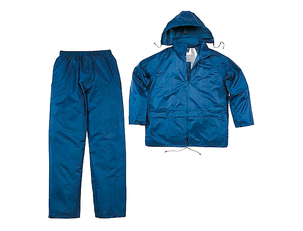 CONJUNTO DE LLUVIA DELTAPLUS 400 POLIESTER/PVC AZUL MARINO TALLA XXL