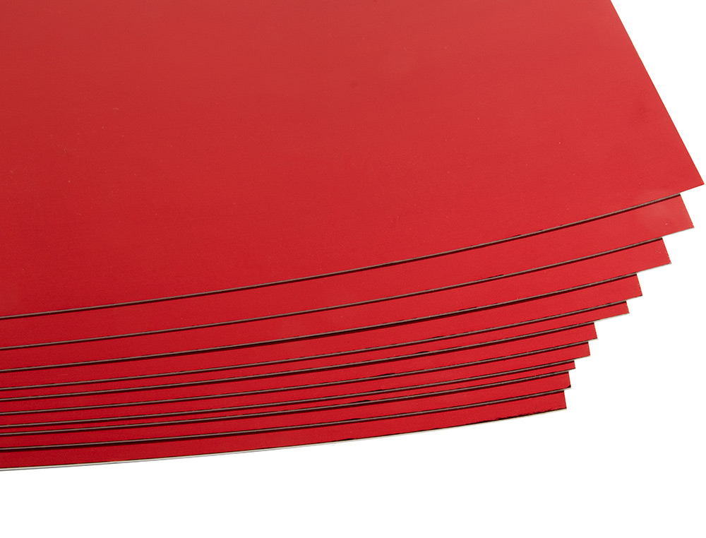 CARTULINA LIDERPAPEL 50X65 CM 235G/M2 METALIZADA ROJO