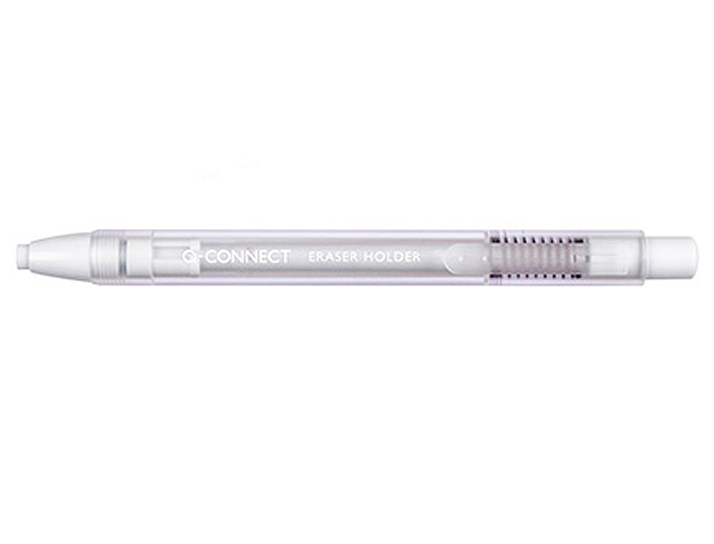 PORTAGOMAS Q-CONNECT CON CLIP PUNTA GOMA BLANCA REDONDA COLOR BLANCO 5X90 MM