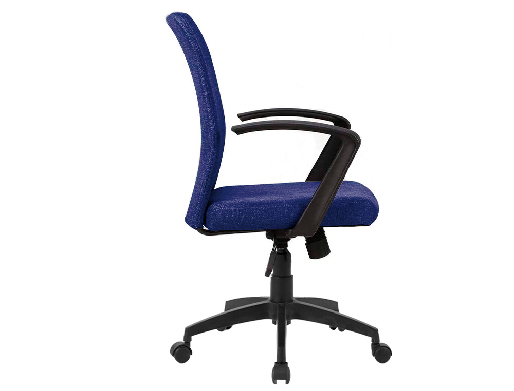 SILLA GIRATORIA Q-CONNECT BASE NYLON REGULABLE EN ALTURA 895+110MM ALTO 580MM ANCHO 550MM PROFUNDIDAD AZUL