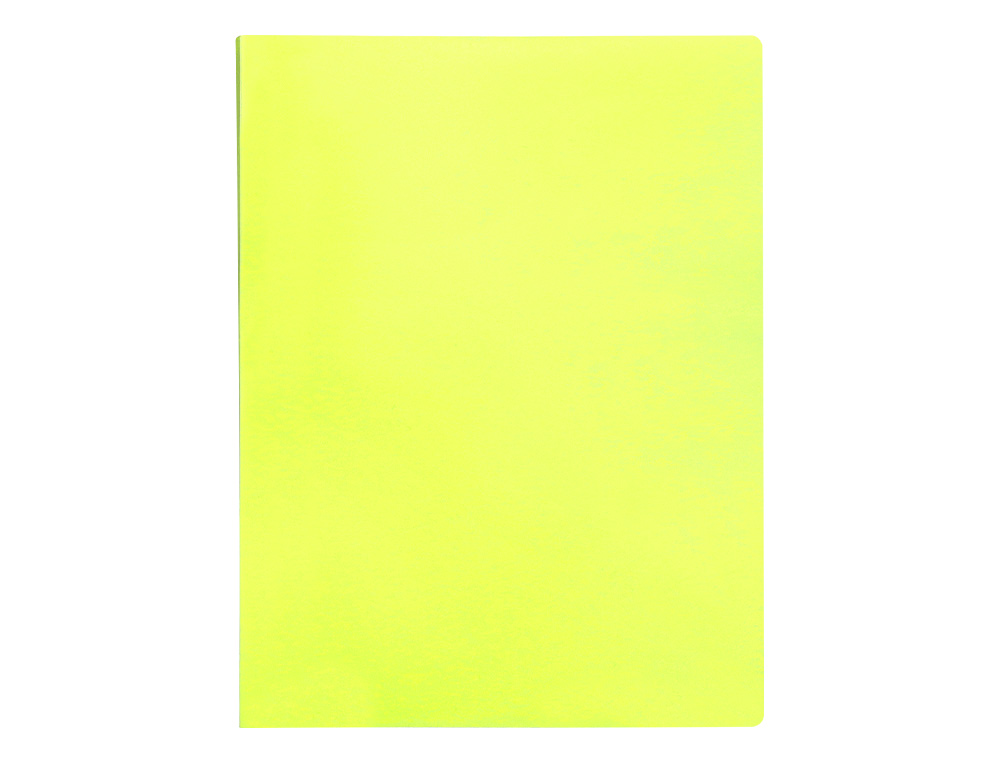 CARPETA LIDERPAPEL ESCAPARATE 60 FUNDAS POLIPROPILENO DIN A4 AMARILLO FLUOR OPACO
