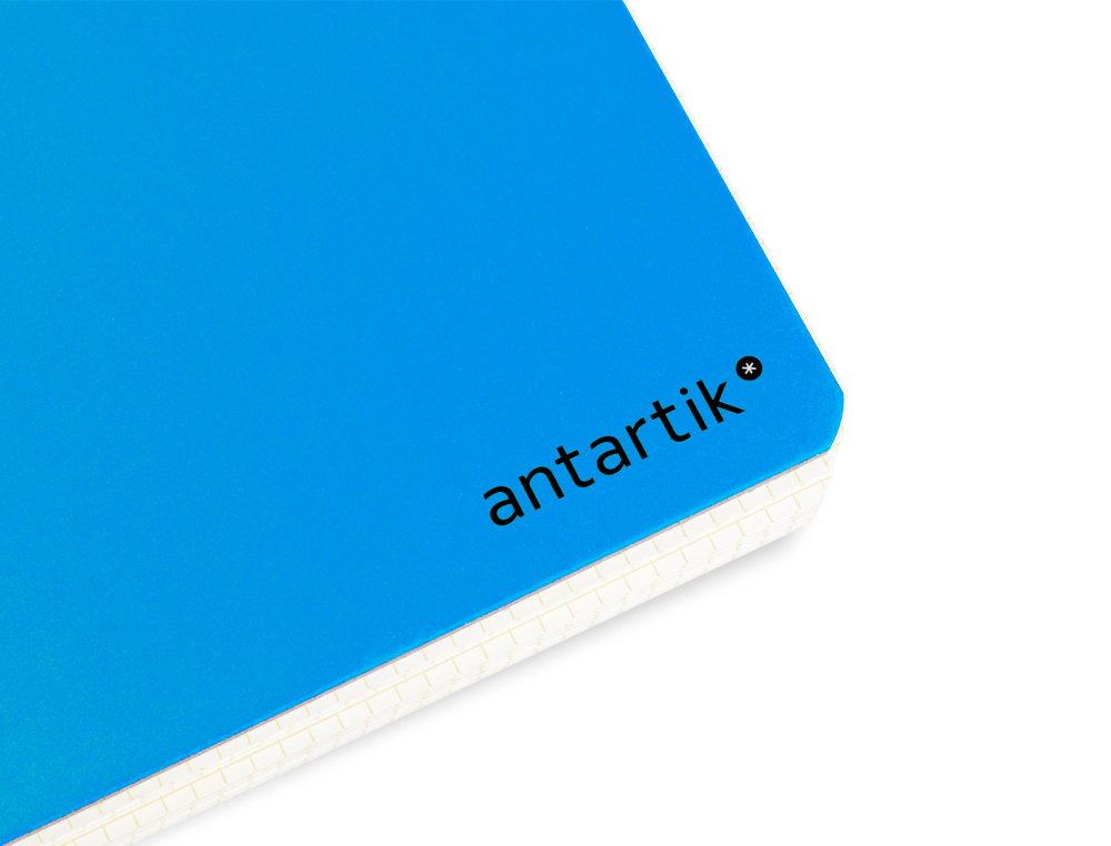 CUADERNO ESPIRAL A4 ANTARTIK TAPA DURA 80H 90GR CUADRO 4MM CON MARGEN COLOR AZUL