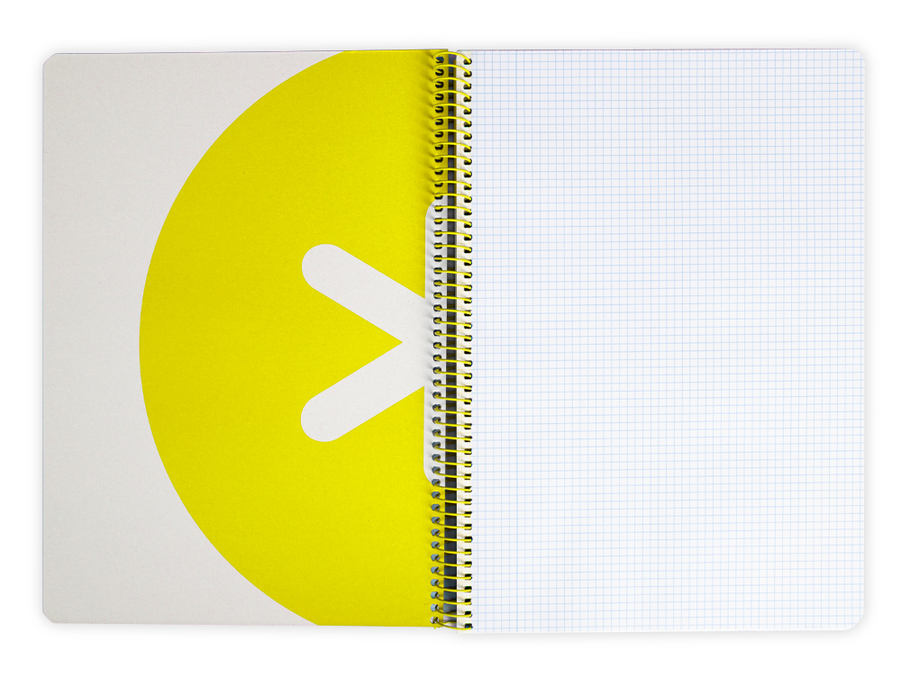 CUADERNO ESPIRAL A4 ANTARTIK TAPA DURA 80H 90GR CUADRO 4MM CON MARGEN COLOR AZUL