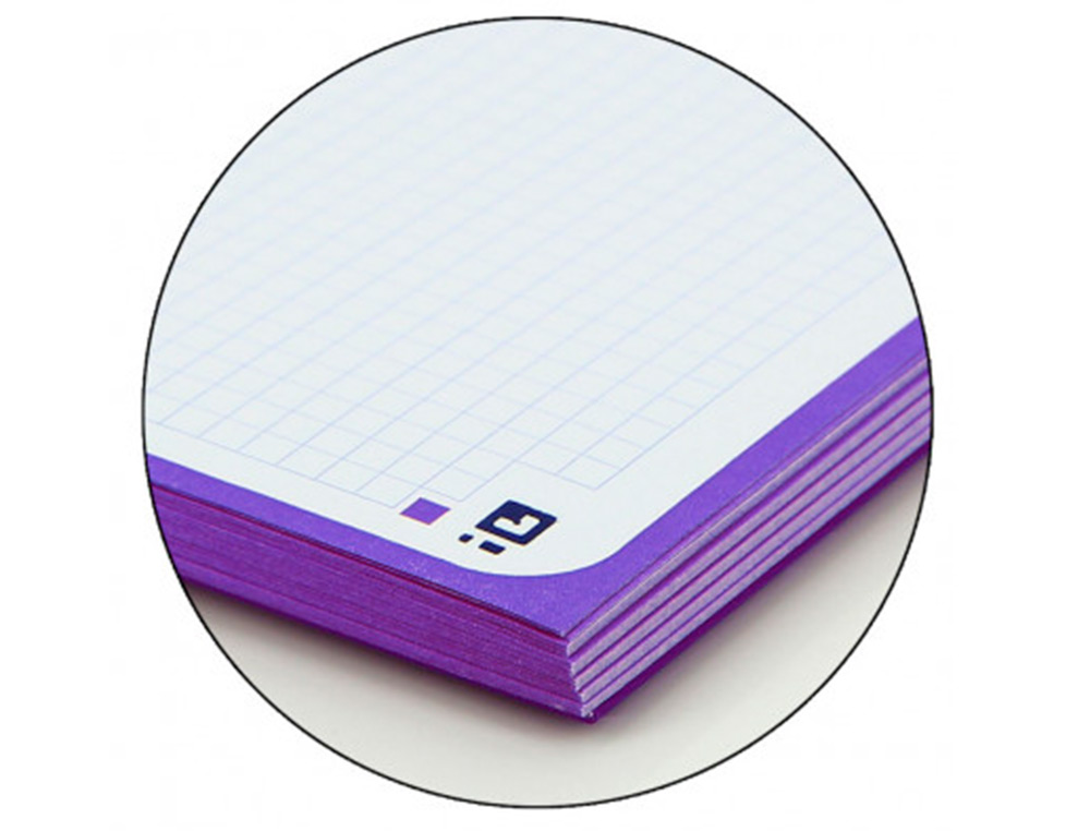 RECAMBIO COLOR 1 OXFORD DIN A4+ 80 HOJAS 90 GR CUADRO 5 MM 4 TALADROS COLOR MALVA