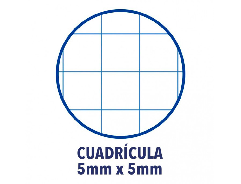 RECAMBIO COLOR 1 OXFORD DIN A4+ 80 HOJAS 90 GR CUADRO 5 MM 4 TALADROS COLOR ROJO