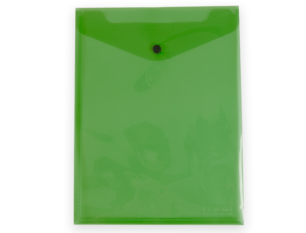 CARPETA LIDERPAPEL DOSSIER BROCHE POLIPROPILENO DIN A4 FORMATO VERTICAL CON FUELLE VERDE TRANSLUCIDO