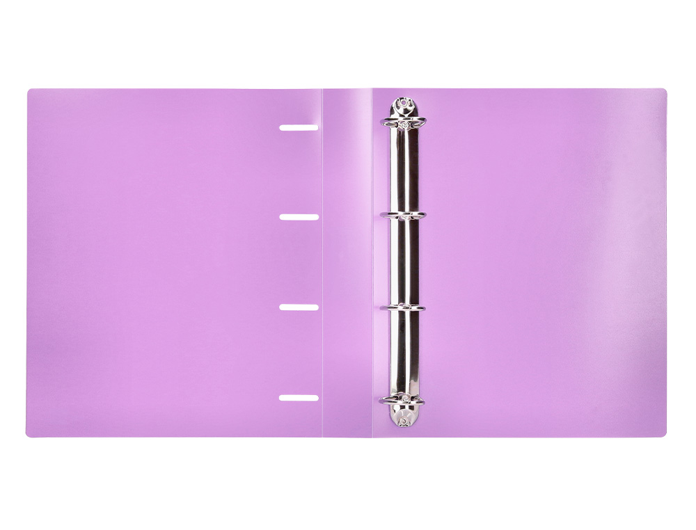 CARPETA LIDERPAPEL 4 ANILLAS MIXTAS 40 MM POLIPROPILENO DIN A4 LAVANDA OPACO