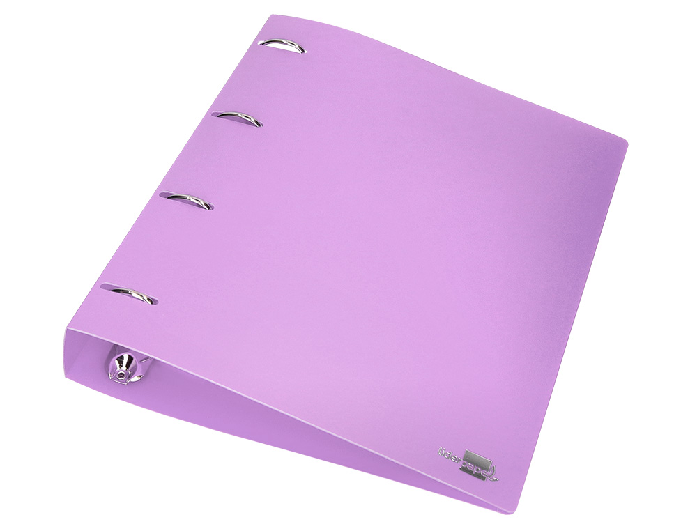 CARPETA LIDERPAPEL 4 ANILLAS MIXTAS 40 MM POLIPROPILENO DIN A4 LAVANDA OPACO