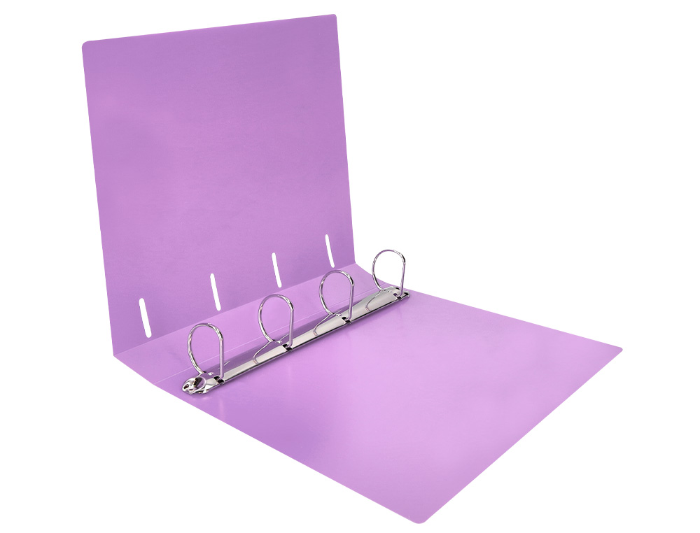 CARPETA LIDERPAPEL 4 ANILLAS MIXTAS 40 MM POLIPROPILENO DIN A4 LAVANDA OPACO