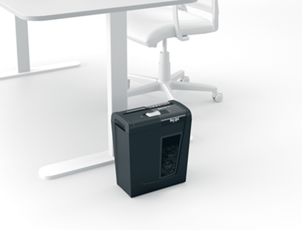 DESTRUCTORA DE DOCUMENTOS REXEL SECURE S5 EU CAPACIDAD 5 HOJAS GRAPAS CLIPS TARJETAS Y CD PAPELERA 10 L