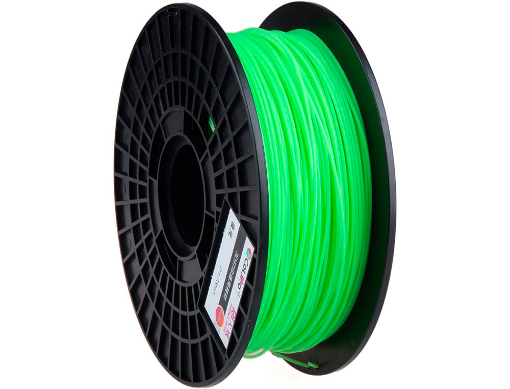 FILAMENTO 3D COLIDO PLA LUMINOSO 1,75 MM 1 KG VERDE