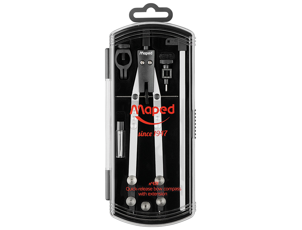 COMPAS MAPED TECNICO CON BIGOTERA CON ALARGADOR 5 PIEZAS